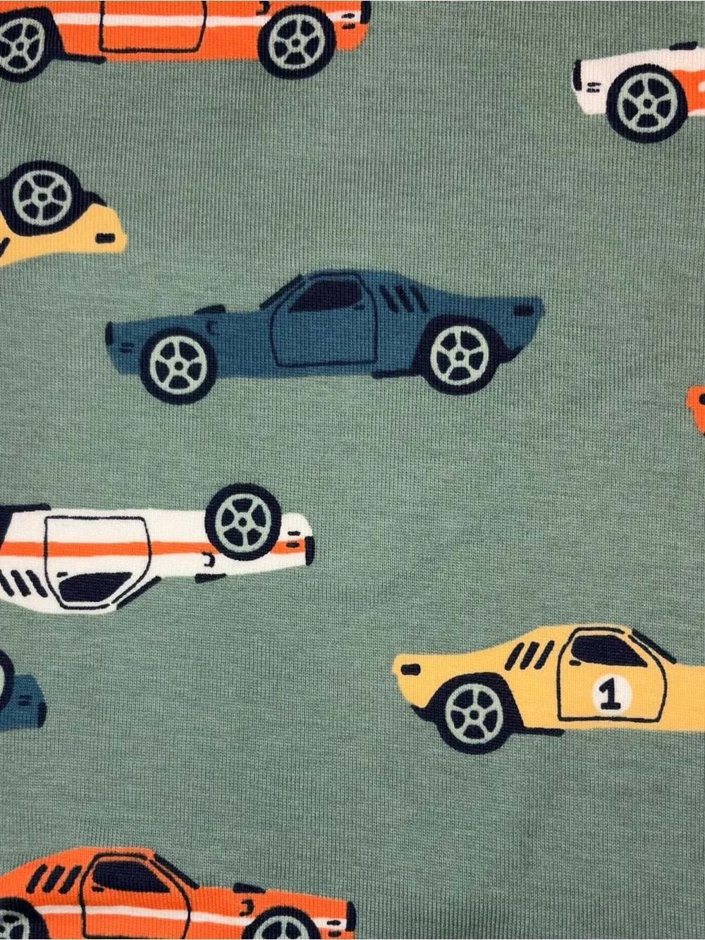 Quince pajama set featuring a vintage race car print sz 4T NWT